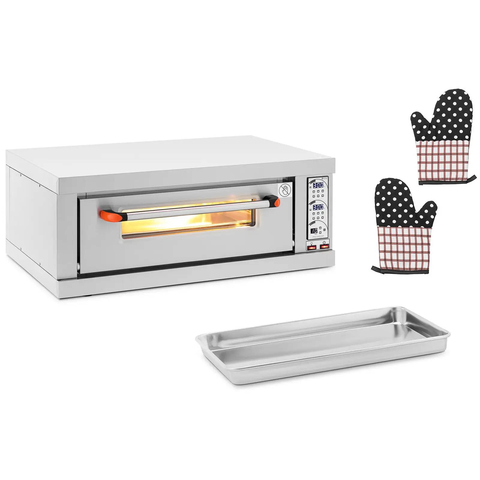 Pizzaofen - 1 Kammer - 3200 W - Timer - Royal Catering