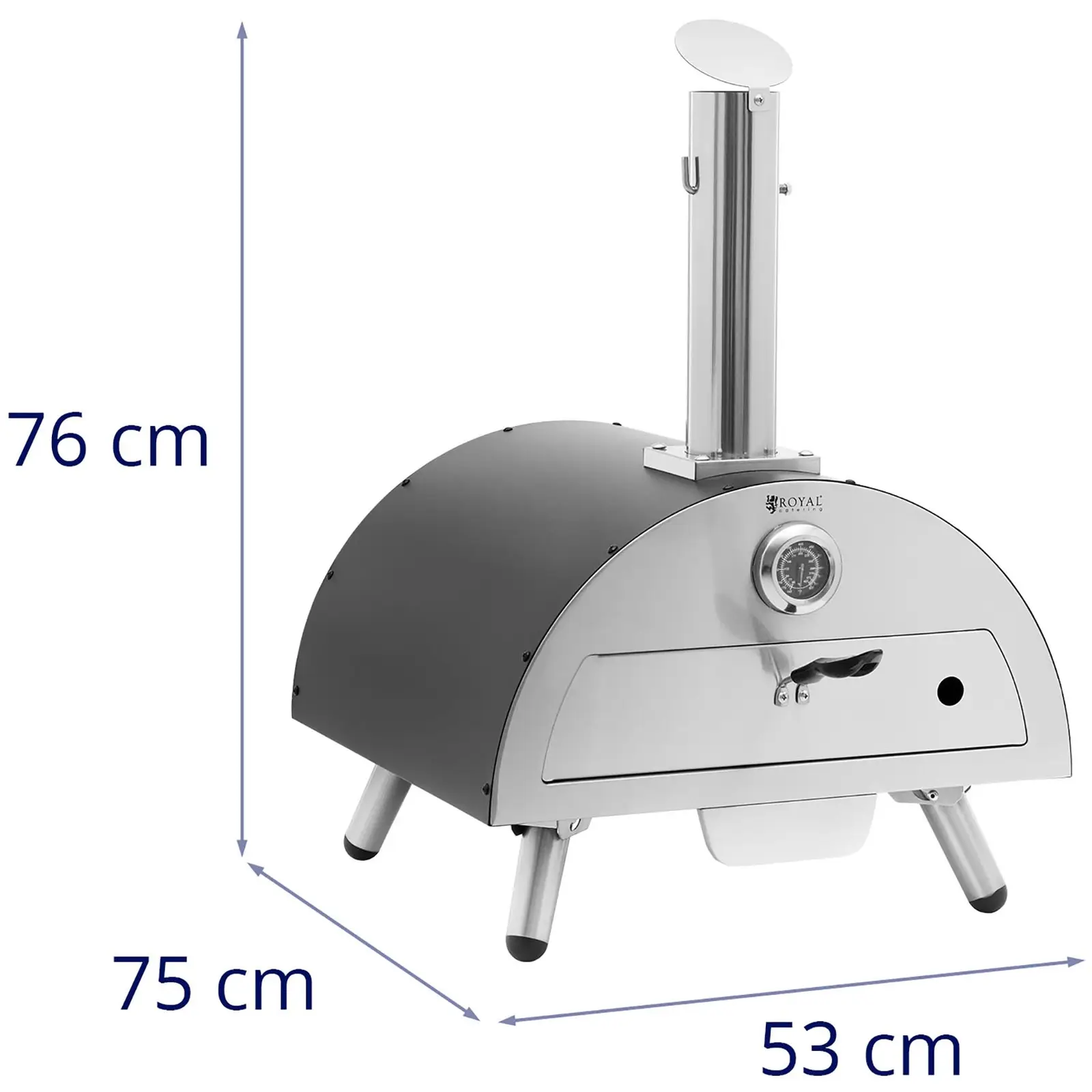 Holz-Pizzaofen - Cordierit - 190 °C - Ø 33 cm - Royal Catering