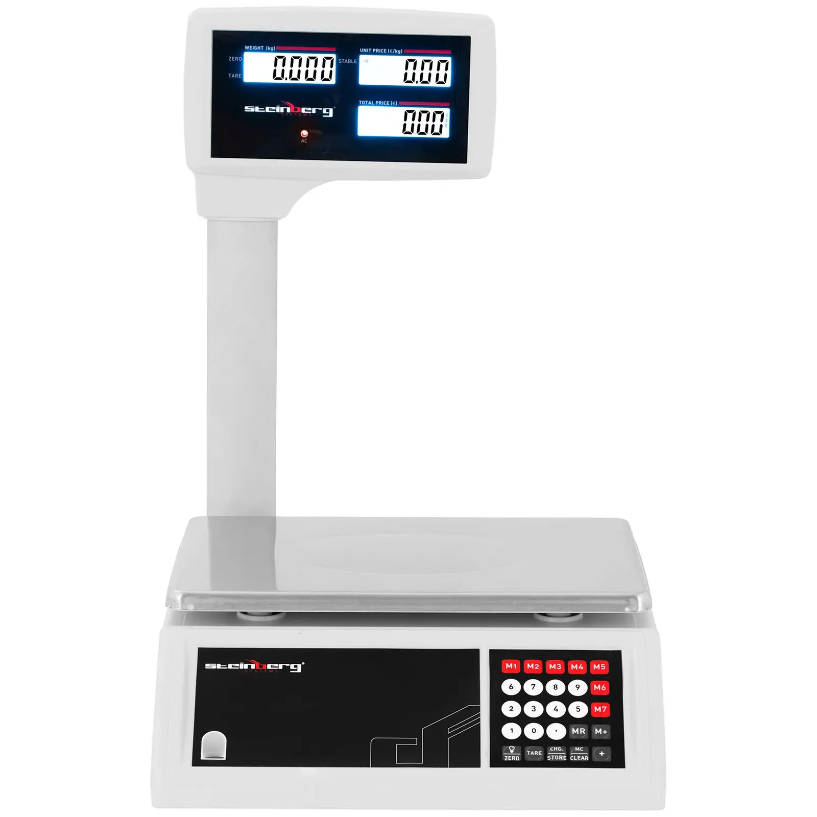Kontrollwaage - 30 kg / 5 g - LCD-Hochanzeige