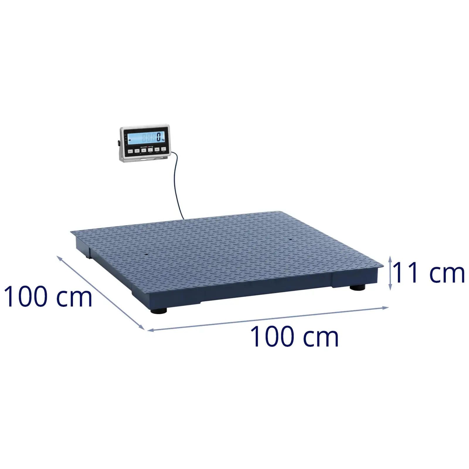 Bodenwaage - 1000 kg / 0,2 kg - 1000 x 1000 mm - LCD