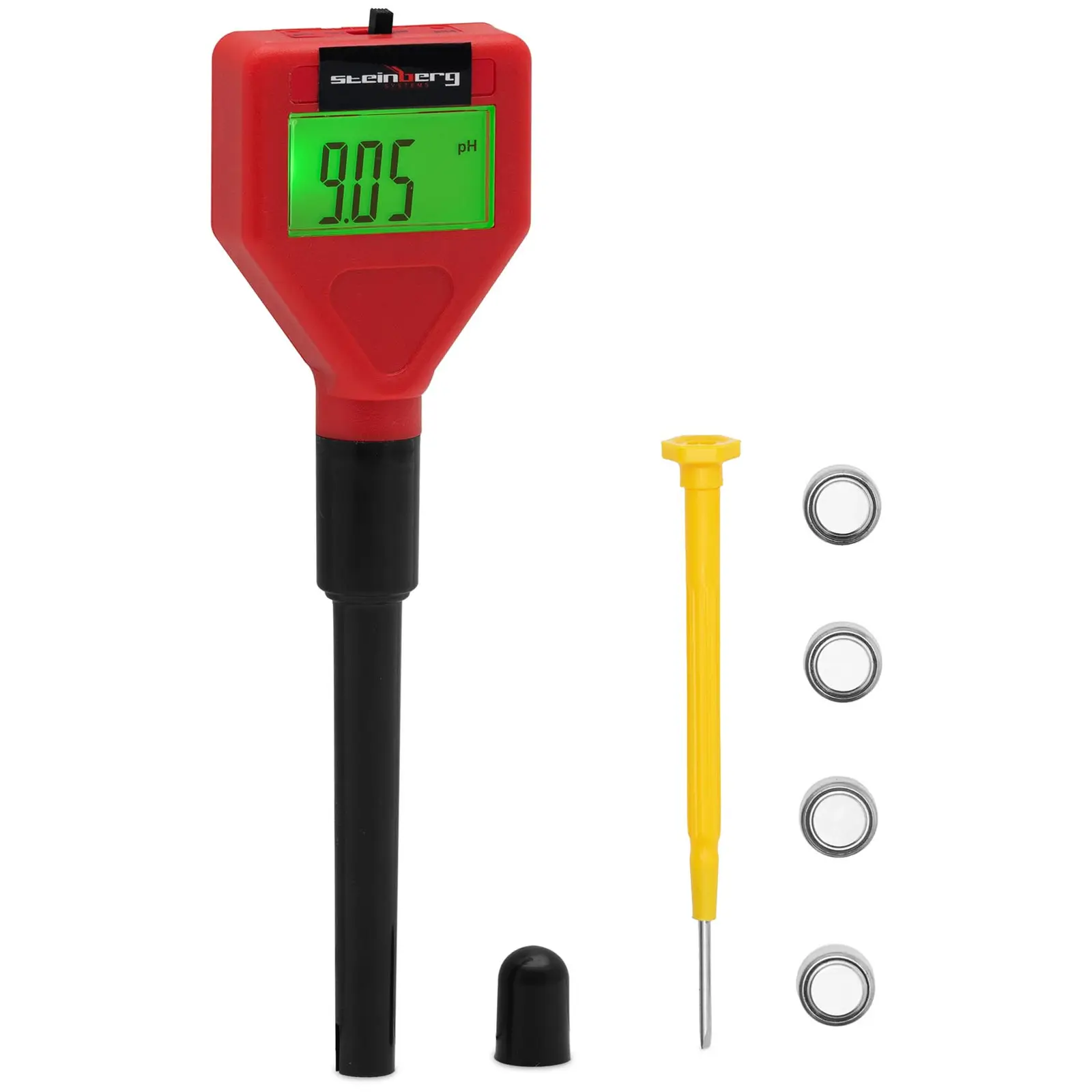 pH-Messgerät mit Sonde - LCD - 0 - 14 pH