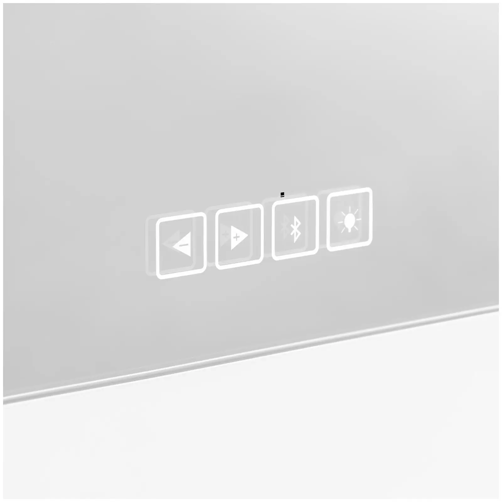 Hollywood-Spiegel - weiß - 14 LEDs - eckig - Lautsprecher