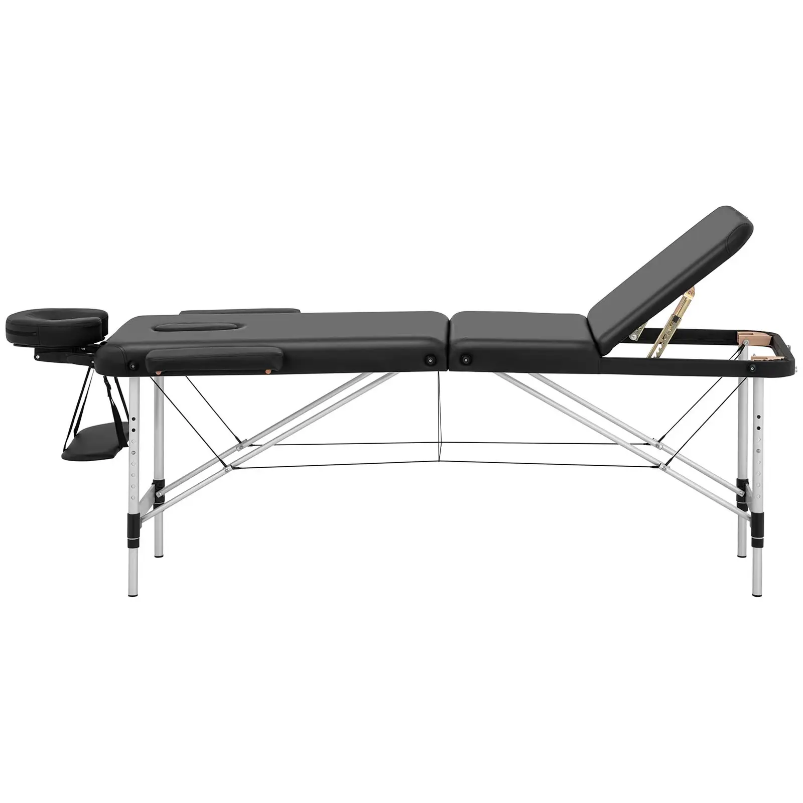 Massageliege klappbar - 185 x 60 x 59 cm - 180 kg - Schwarz