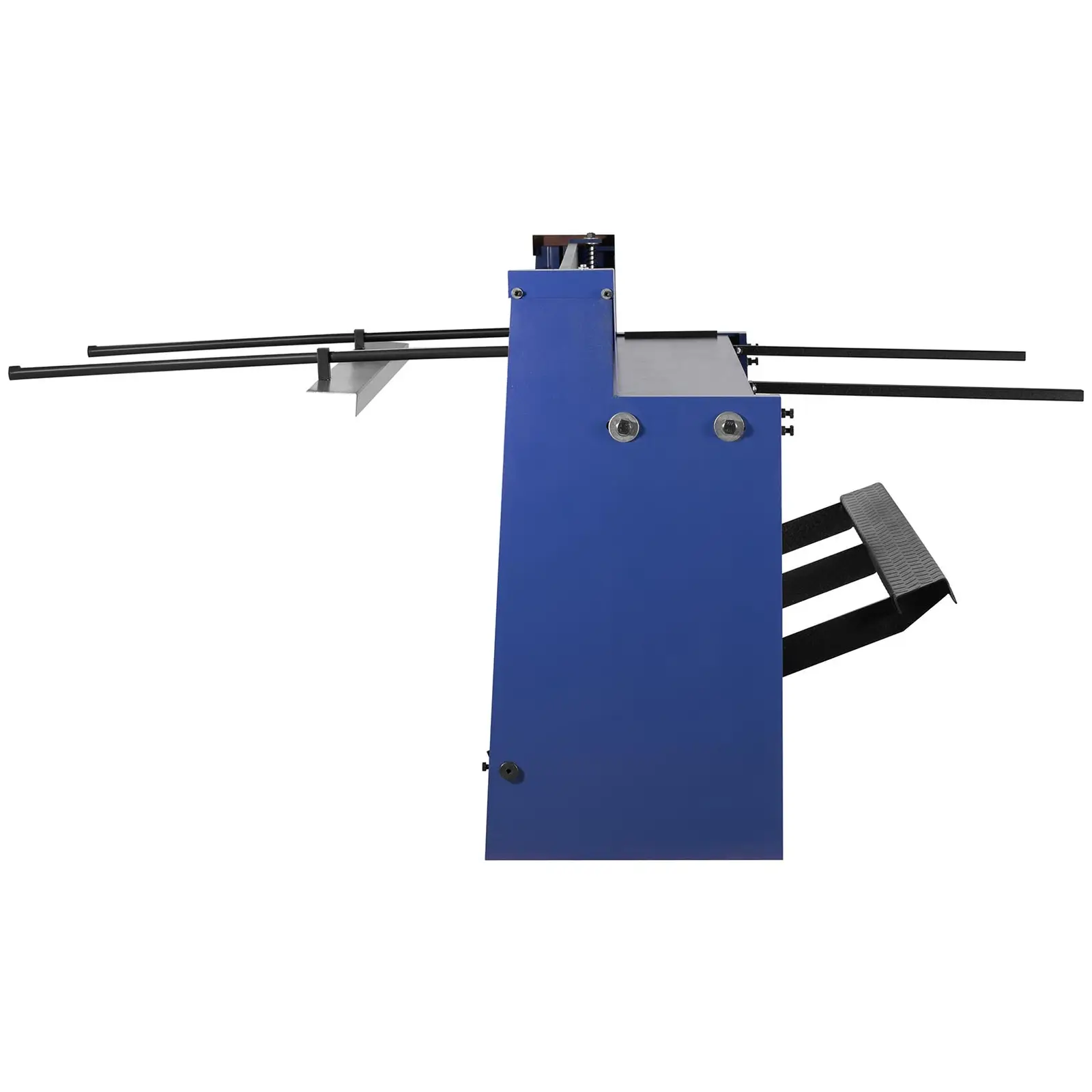 Tafelschere - mit Unterbau - Fußpedal - 1500 mm Schnittlänge - bis 1,2 mm Materialstärke - 0 - 840 m Hinteranschlag