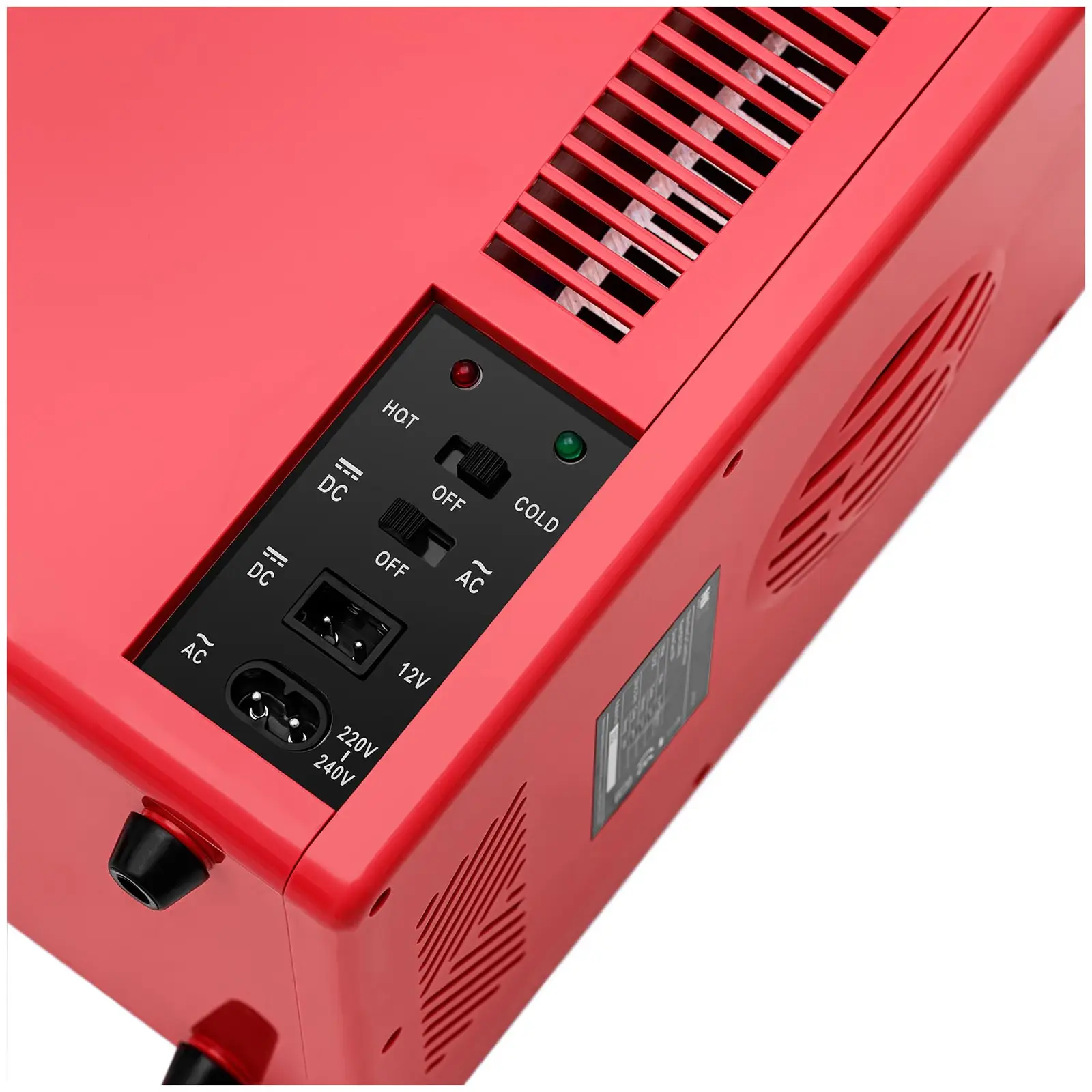Tragbarer Mini-Kühlschrank, 4 l, AC 100 - 240 V / 12 V, Rot