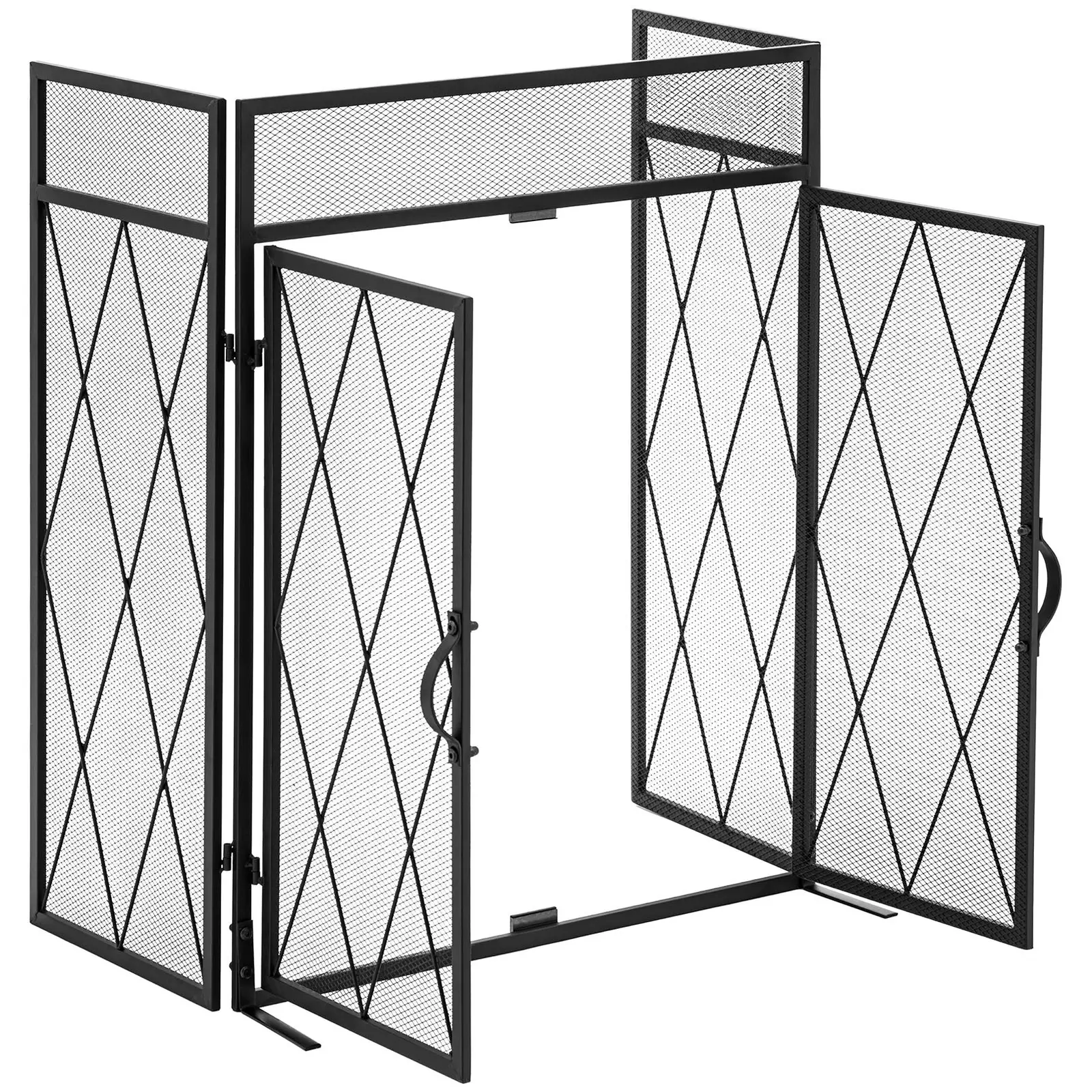 Kaminschutzgitter - 127 x 80 cm - mit Tür