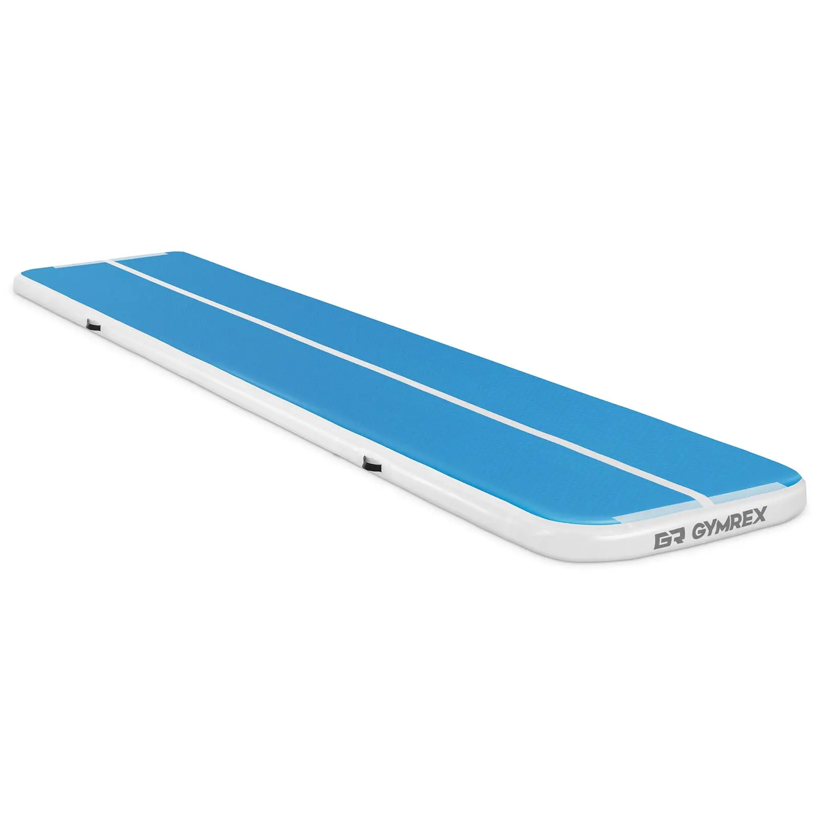 Aufblasbare Turnmatte - 500 x 100 x 10 cm - 190 kg - blau/weiß