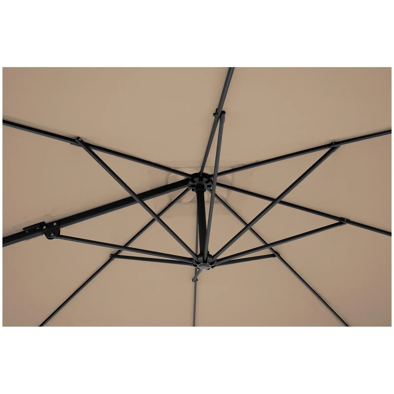Ampelschirm - Taupe - viereckig - 250 x 250 cm - neig- und drehbar