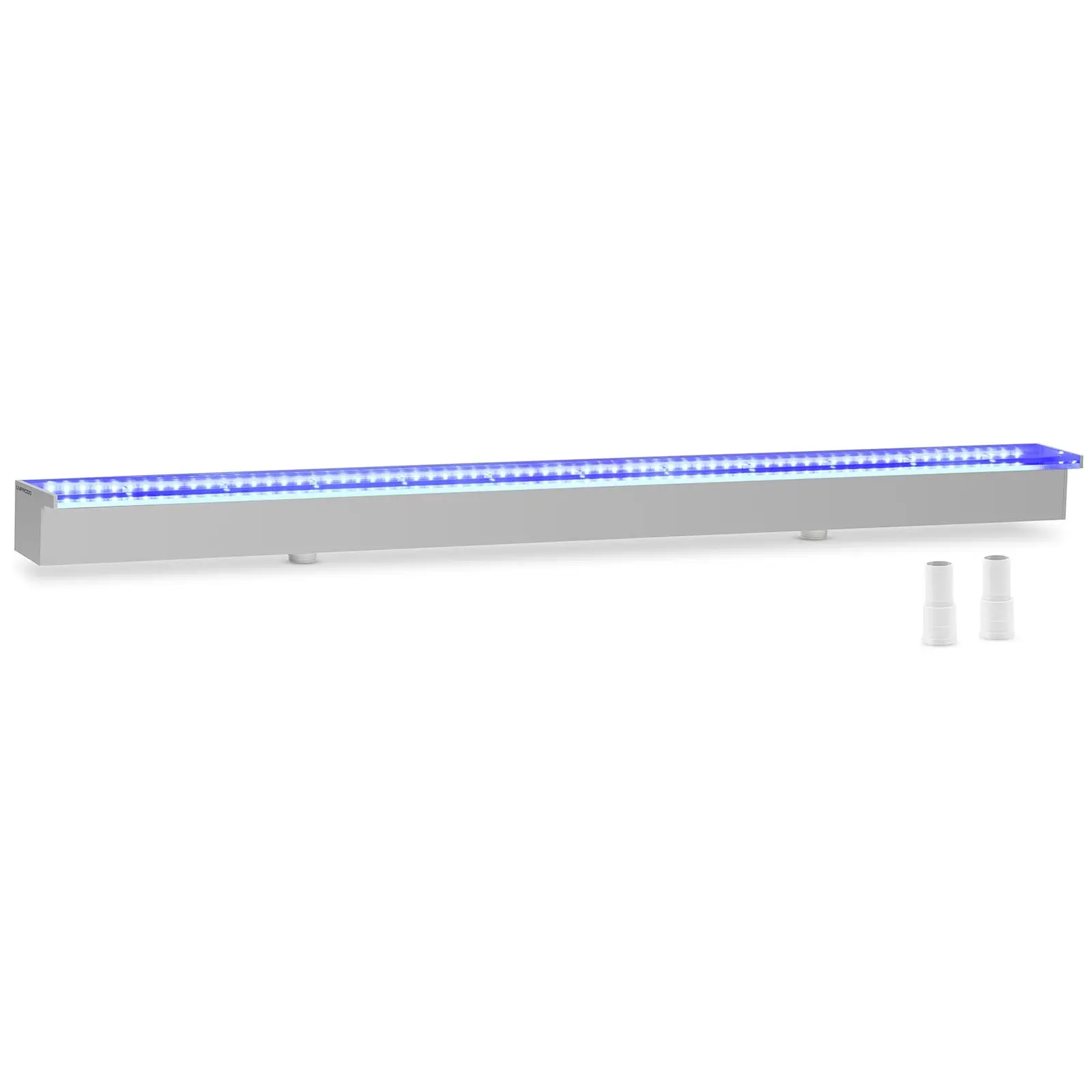 Schwalldusche - 120 cm - LED-Beleuchtung - Blau / Weiß