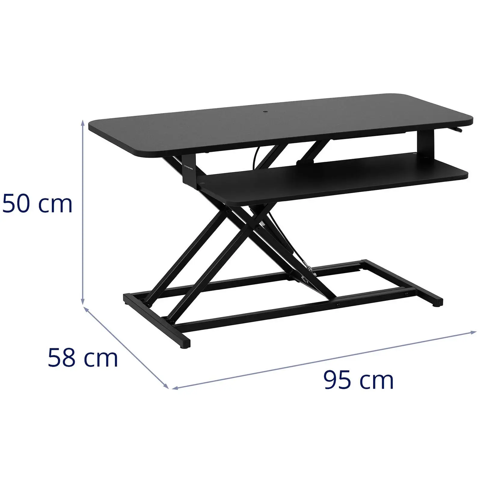 Schreibtischaufsatz - Sitz-Steh-Erhöhung - höhenverstellbar 115 - 500 mm