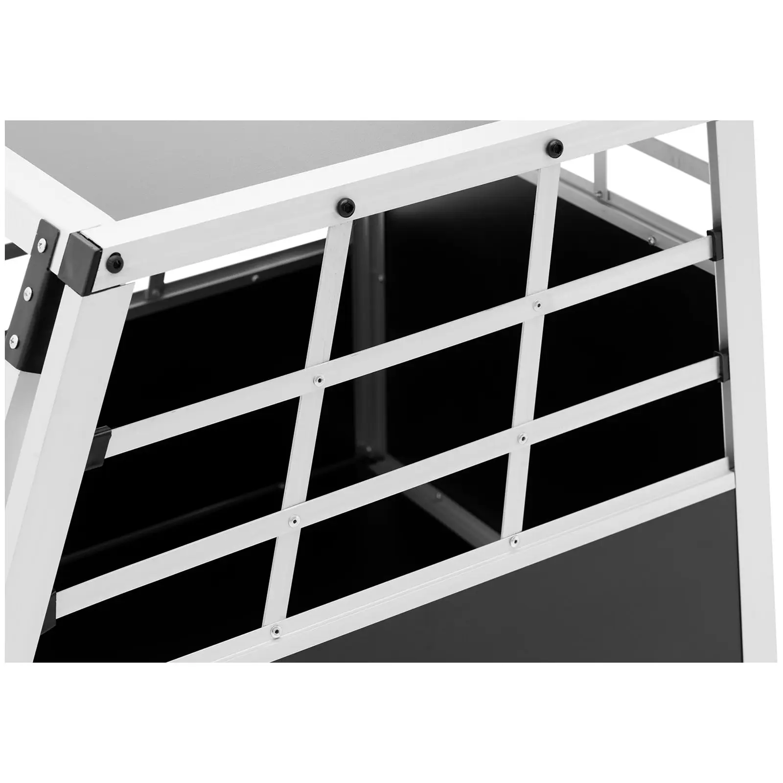 Hundetransportbox - Aluminium - Trapezform - 55 x 70 x 50 cm