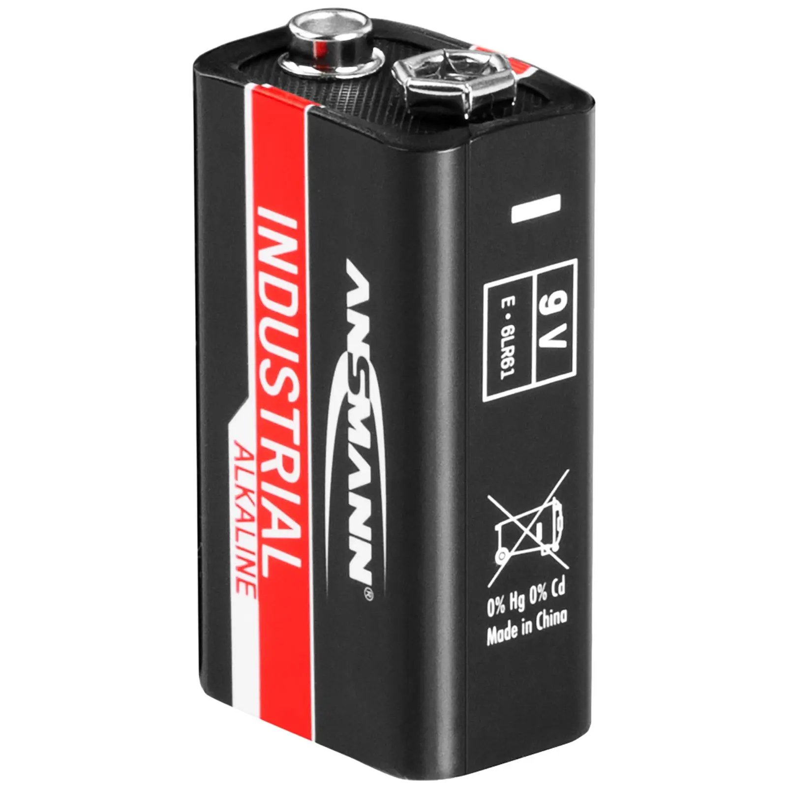 Mega-Sparset 50 x Blockbatterien 6LR61 - Ansmann INDUSTRIAL Alkaline-Batterien - 9 V